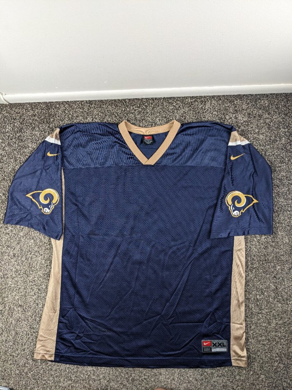 Vintage 90s St Louis Rams Blank Jersey Nike Blue Y2K Mens 2XL